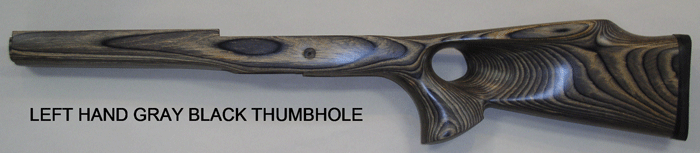 Left Hand Gray & Black Laminate Thumbhole Stock
